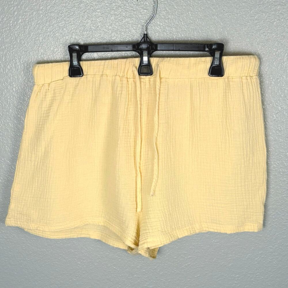The Frolic Swimwear US Size 12 Approx Large Pale Pastel Yellow Drawstring Shorts
